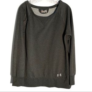 Under Armour Sweaters - UNDER ARMOUR GRAY SCOOP NECK SWEATSHIRT Under Armour Sweaters - UNDER ARMOUR GRAY SCOOP NECK SWEATSHIRT